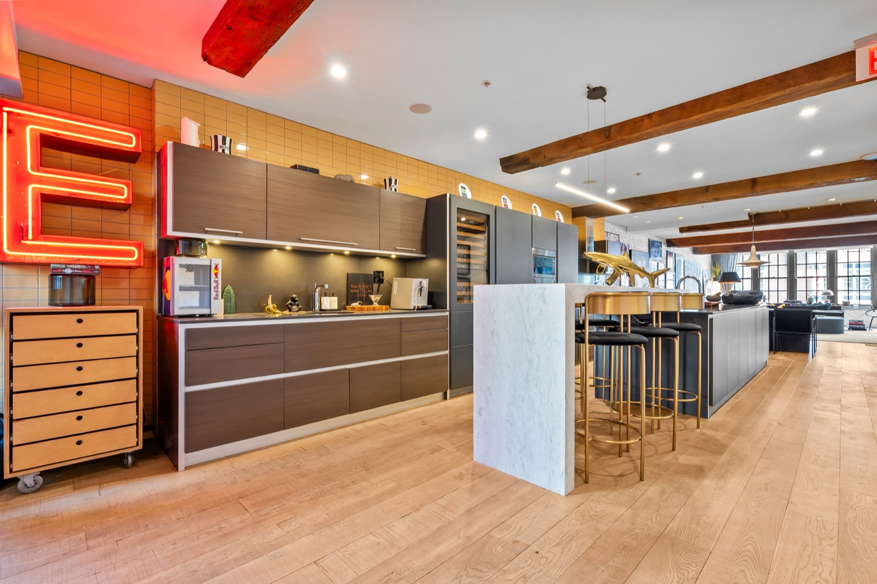 Kitchen to living room view